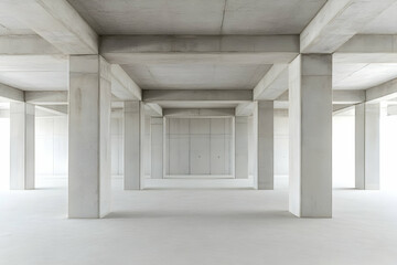 Abstract Concrete Structure Building Interior