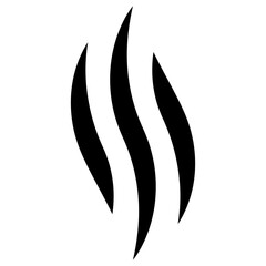Wavy lines Icon aroma evaporation logo warm smoke vapor diffusion