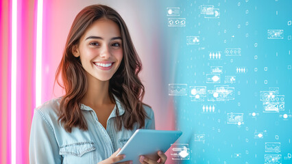 Modern educational technology theme