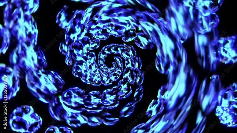 Aufkleber Glowing biological cells with vibrant energy cores, creating a futuristic and microscopic sci-fi atmosphere