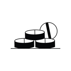 tablet glyph outline icon with white background vector stock illustration