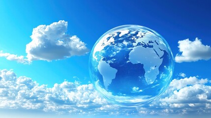 Naklejka premium Cloud Computing Across Borders