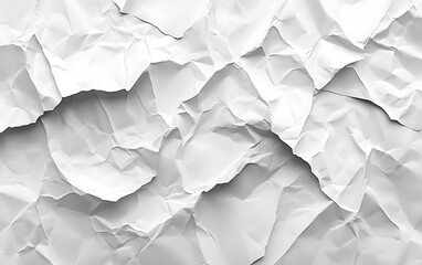 Fototapeta premium Crumpled white paper texture background