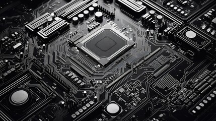 Fototapeta premium server black and white data center
