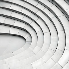 Obraz premium Abstract White Marble Steps Illustration