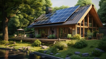 energy house with solar