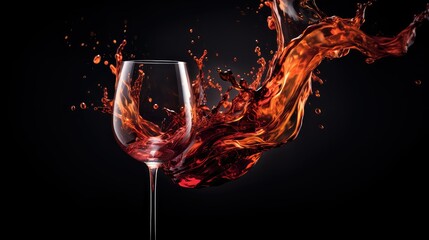 glass splash wine