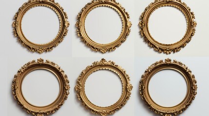 design gold round frame