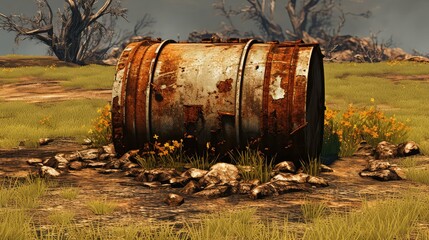 Obraz premium field rusted metal background