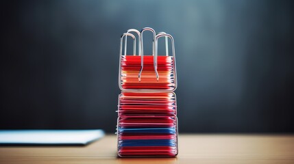 colorful red paperclip