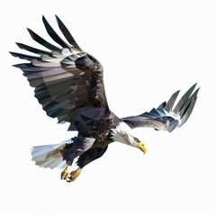 Obraz premium eagle low poly art on a white background Created with Generative AI technology