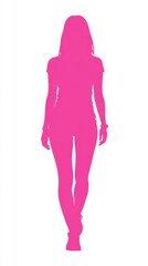 A striking silhouette of a woman in an energetic pose is highlighted against a plain background. The figure, dressed casually, exudes confidence and movement