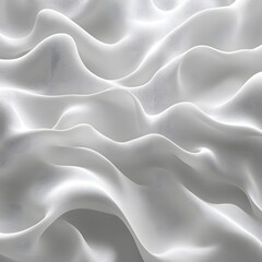 Obraz premium Soft white fabric draping elegantly with gentle waves and folds in natural light