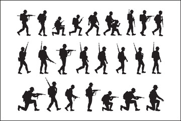 Shadow Warriors: Soldier Silhouettes in Action