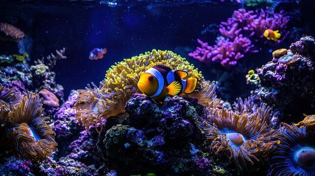 Excellent Clownfish in Coral Reef