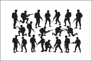 Shadow Warriors: Soldier Silhouettes in Action