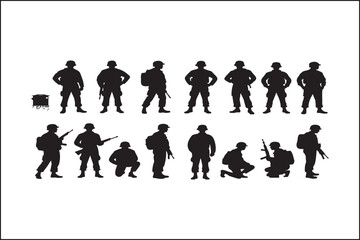 Shadow Warriors: Soldier Silhouettes in Action