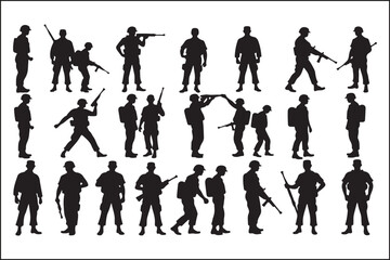 Shadow Warriors: Soldier Silhouettes in Action