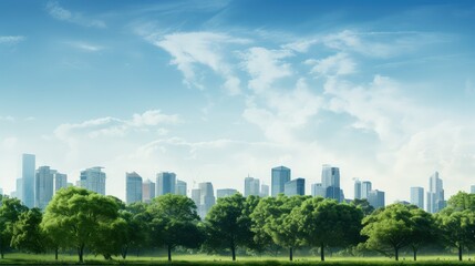 Fototapeta premium urban trees skyline