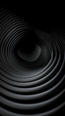 Obraz premium Abstract 3D Black Swirling Vortex Background Illustration