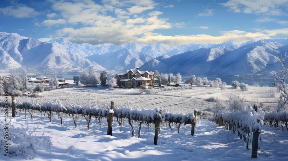 Poster frost snow wine