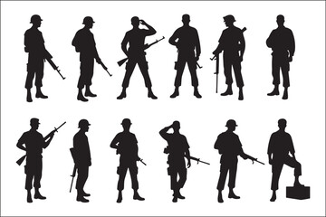 Shadow Warriors: Soldier Silhouettes in Action
