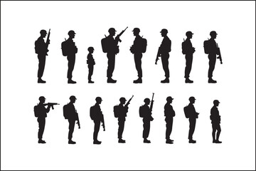 Shadow Warriors: Soldier Silhouettes in Action
