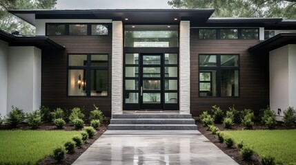 contemporary new home front door