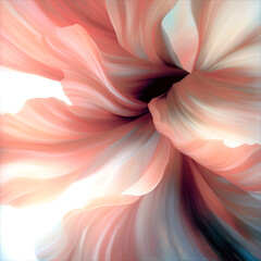 A digital illustration depicting the unfolding petals of a flower