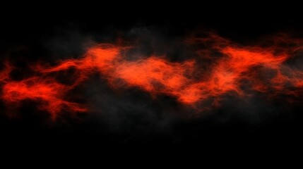Red Hot Plasma Stream Flowing Through Dark Space Abstract Energy Visual Design Elements Background