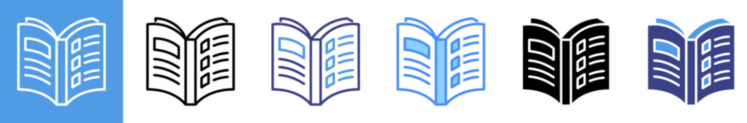 Catalog Multistyle Icon Set