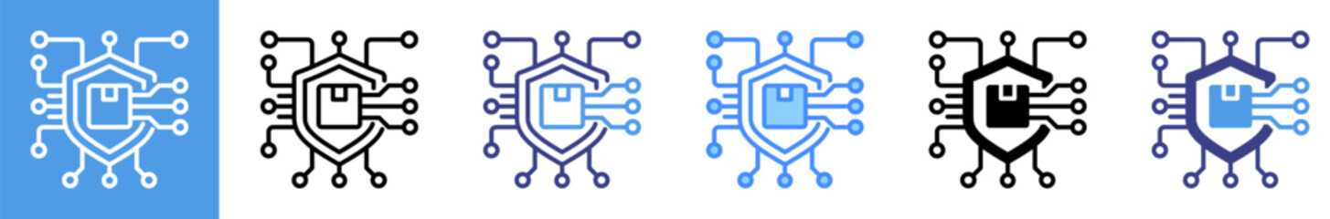 Digital Right Management Multistyle Icon Set