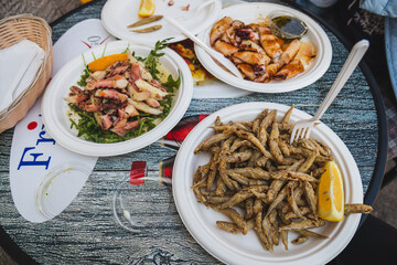 Street food at the Koper market