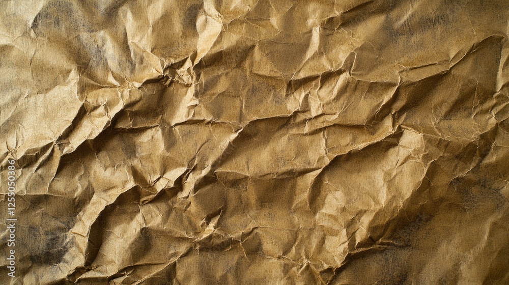 Aufkleber intricate creases and folds create a captivating textured brown paper surface, perfect for design pr
