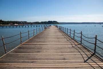 Fototapeta premium Pier in the Lucia area in Slovenia