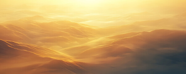 Fototapeta premium Serene rolling hills bathed in soft golden light