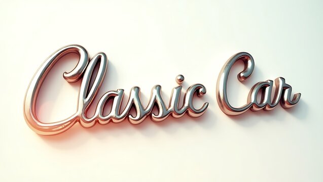 Classic car display with retro flair and shiny appeal