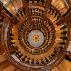 Grand Spiral Staircase Illustration