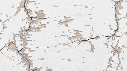 Fototapeta premium peeling painted wood with worn-out white surface and rustic cracks perfect for vintage décor and restoration projects