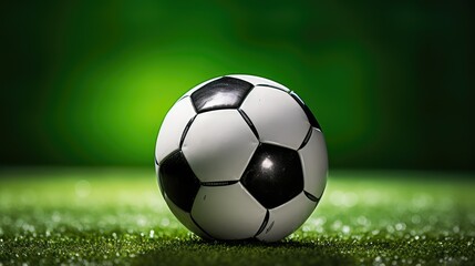 Naklejka premium ball soccer green turf