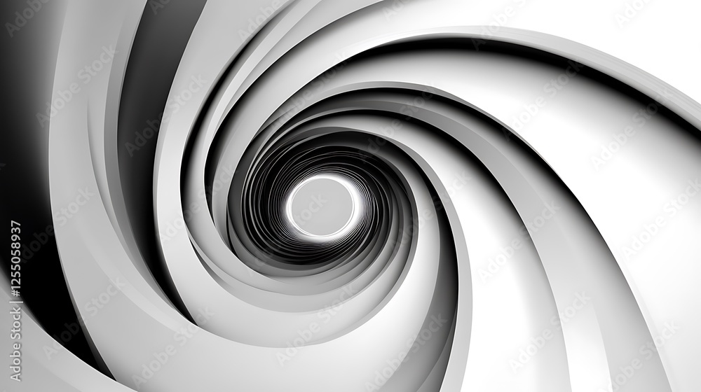 Poster abstract grayscale spiral vortex background