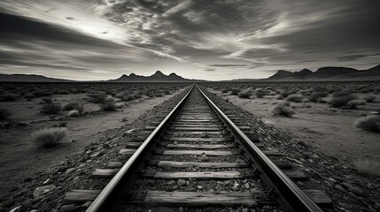 Fototapeta premium photo rail road track