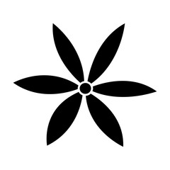 Flower icon vector. Garden illustration sign. Flora symbol or logo.