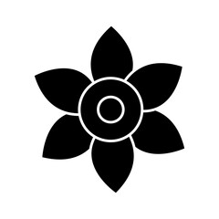 Flower icon vector. Garden illustration sign. Flora symbol or logo.