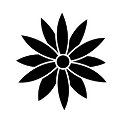 Flower icon vector. Garden illustration sign. Flora symbol or logo.