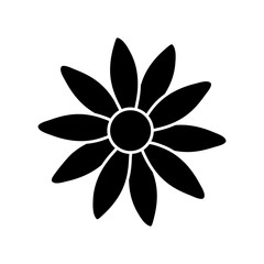 Flower icon vector. Garden illustration sign. Flora symbol or logo.