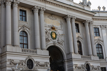 Details from exterior of Sisi museum, Vienna