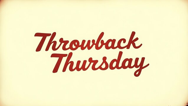 Throwback Thursday celebration with vintage style text and retro theme