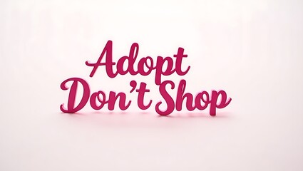 Promote pet adoption with a simple message about animal welfare