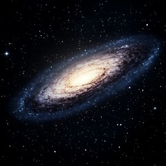 Spectacular Spiral Galaxy Radiating in the Vast Expanse of the Cosmos Celestial Spectacle
